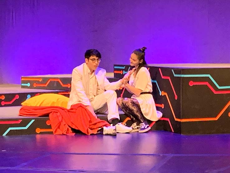 Students performing 'Lysistrata.'