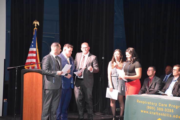 People celebrating the Respiratory Care Graduation.