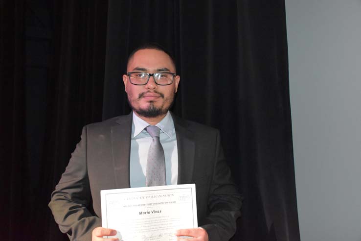 People celebrating the Respiratory Care Graduation.