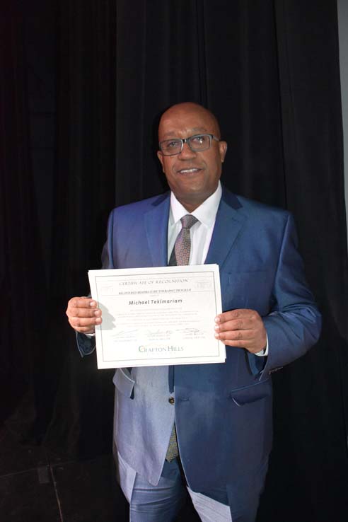 People celebrating the Respiratory Care Graduation.