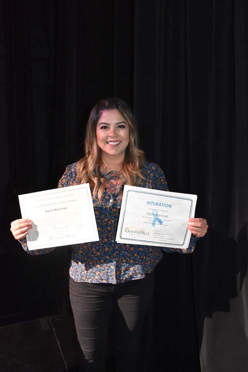 People celebrating the Respiratory Care Graduation.