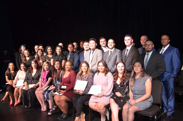 People celebrating the Respiratory Care Graduation.