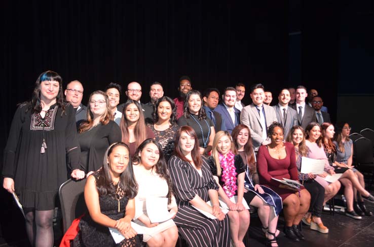 People celebrating the Respiratory Care Graduation.