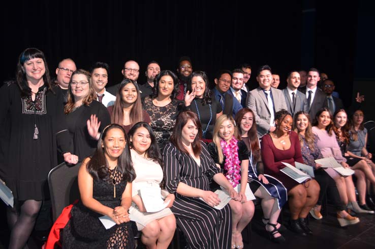 People celebrating the Respiratory Care Graduation.