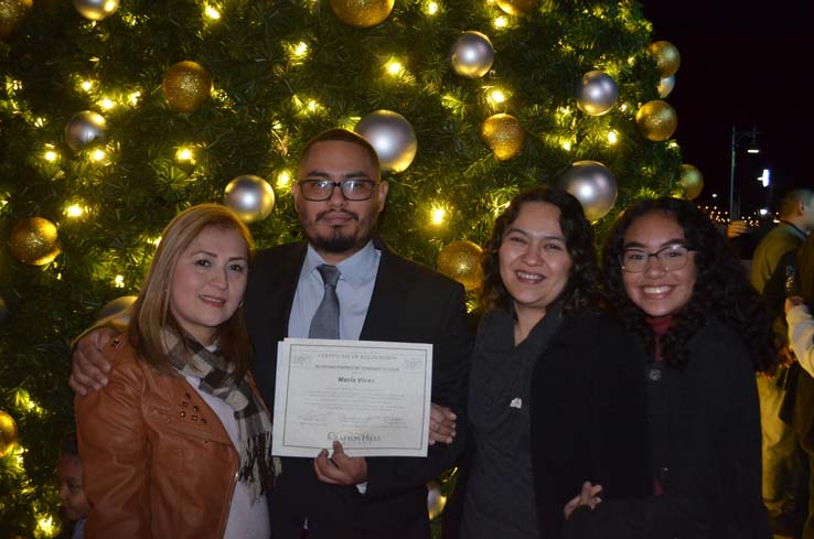People celebrating the Respiratory Care Graduation.