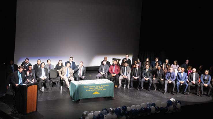 People celebrating the Respiratory Care Graduation.