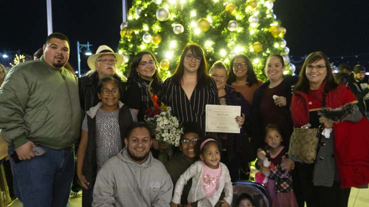 People celebrating the Respiratory Care Graduation.