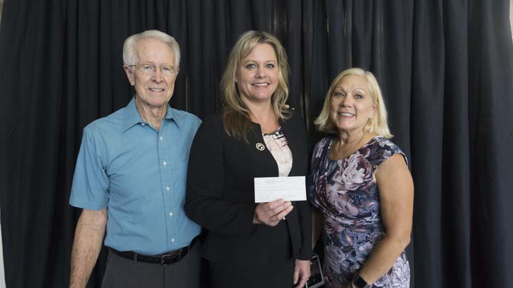 People enjoying the Scholarship Donor/Recipient Reception