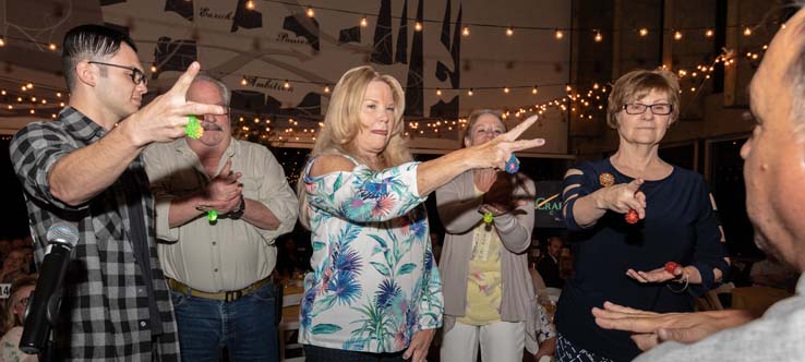 People enjoying the gala