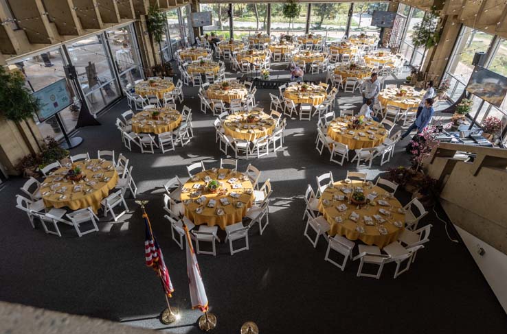 People enjoying the gala