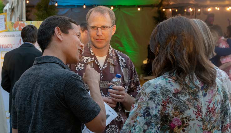 People enjoying the gala