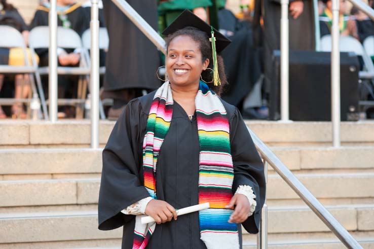 People enjoying Commencement