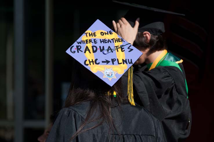 People enjoying Commencement