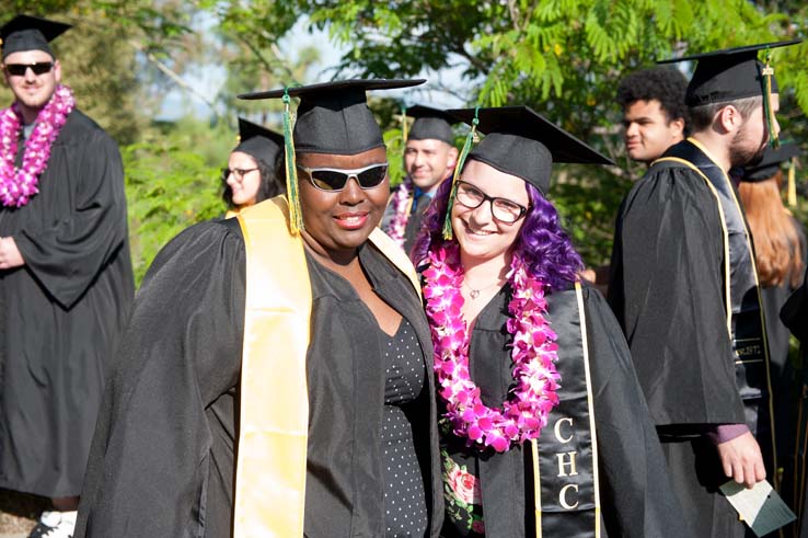 People enjoying Commencement