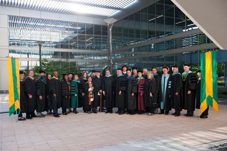 People enjoying Commencement
