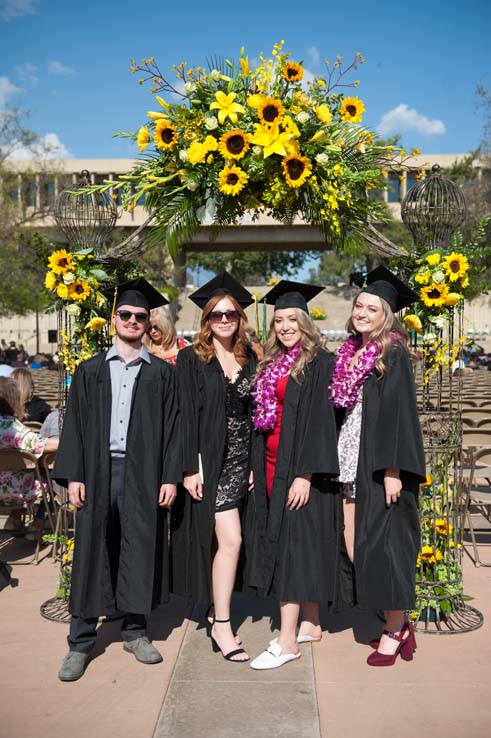 People enjoying Commencement