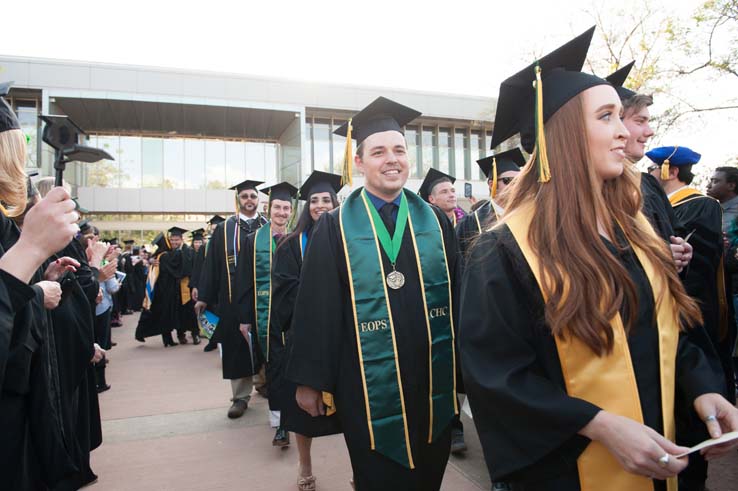 People enjoying Commencement