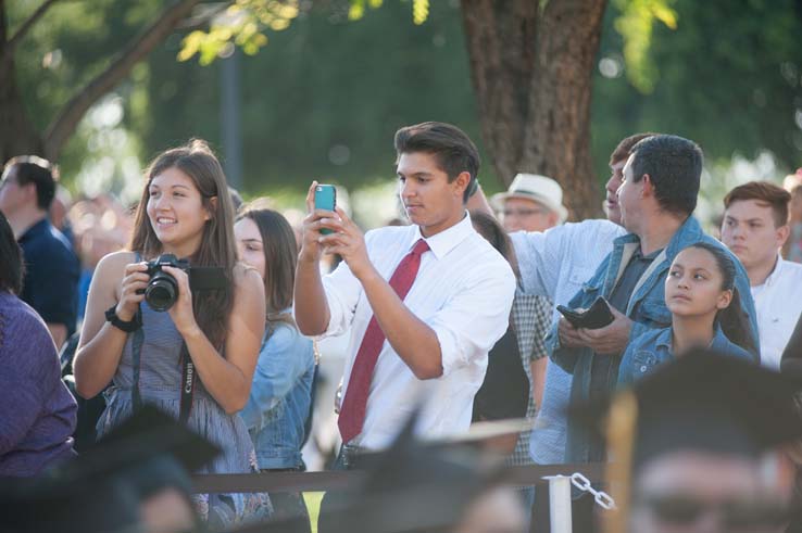 People enjoying Commencement