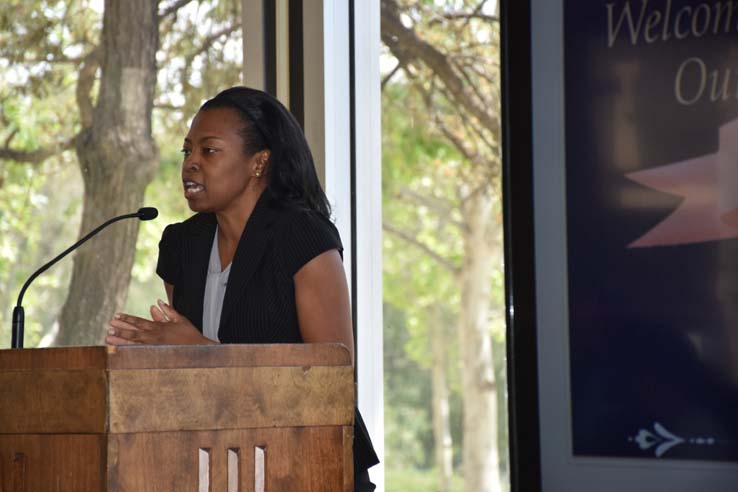 People enjoying the Etiquette Luncheon