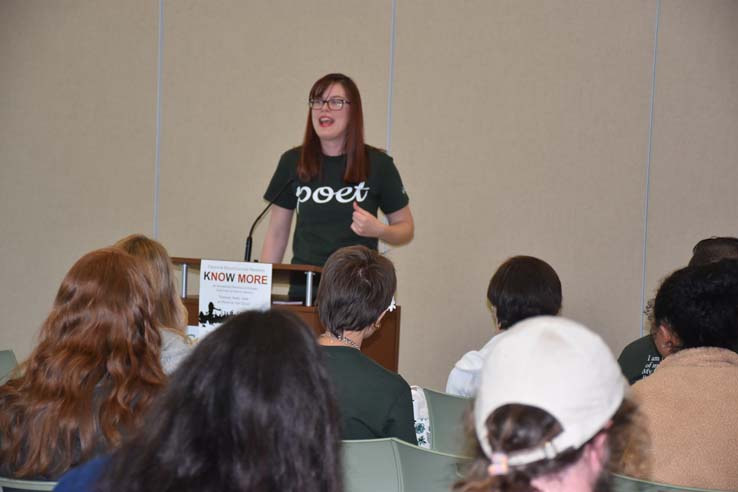 People enjoying Poetry Slam prep