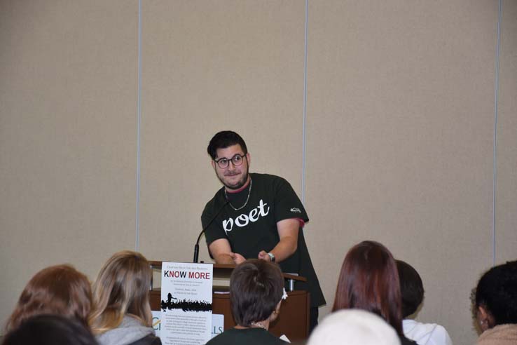 People enjoying Poetry Slam prep