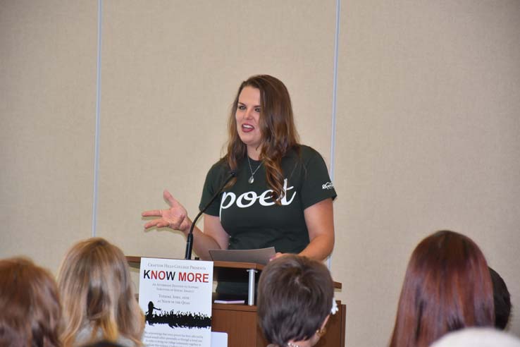 People enjoying Poetry Slam prep