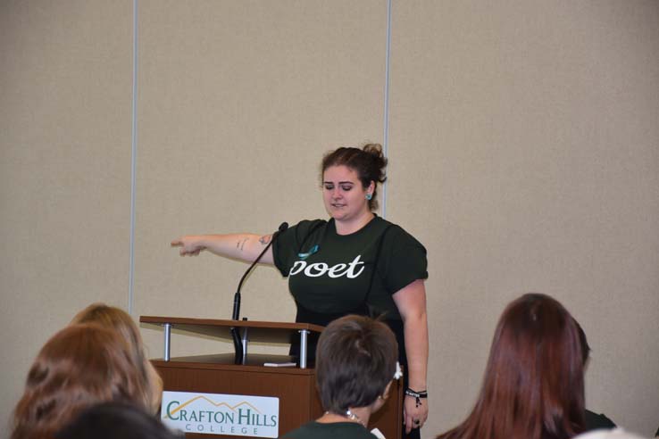 People enjoying Poetry Slam prep