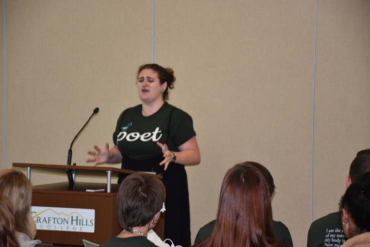 People enjoying Poetry Slam prep