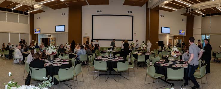 People enjoying the Student Recognition Dinner