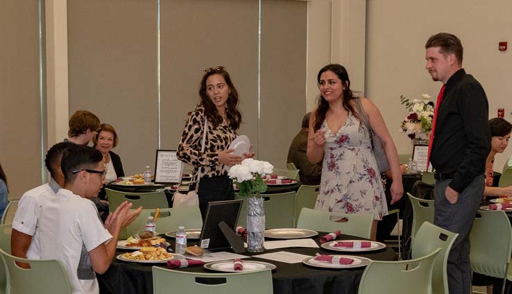 People enjoying the Student Recognition Dinner