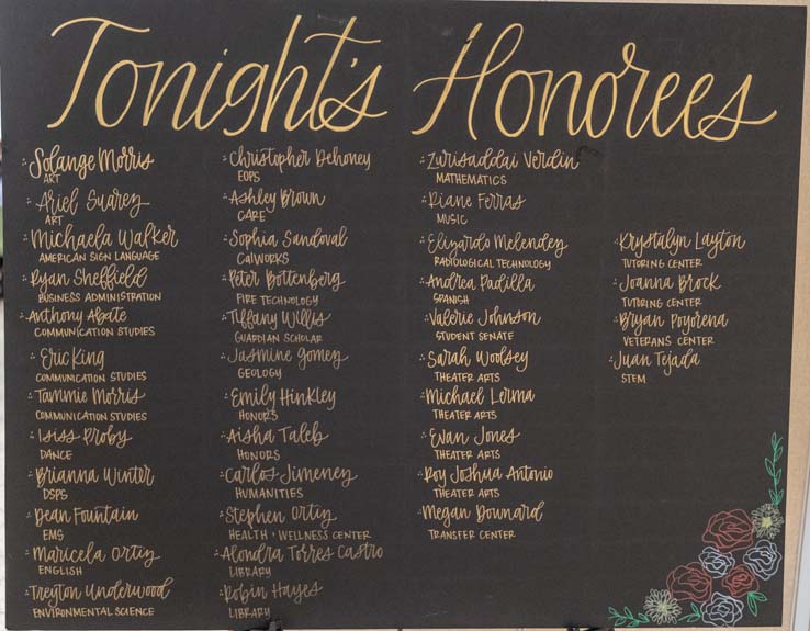 People enjoying the Student Recognition Dinner