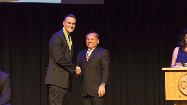 People at the Paramedic Graduation