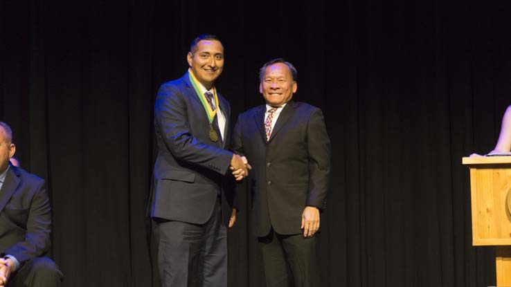 People at the Paramedic Graduation