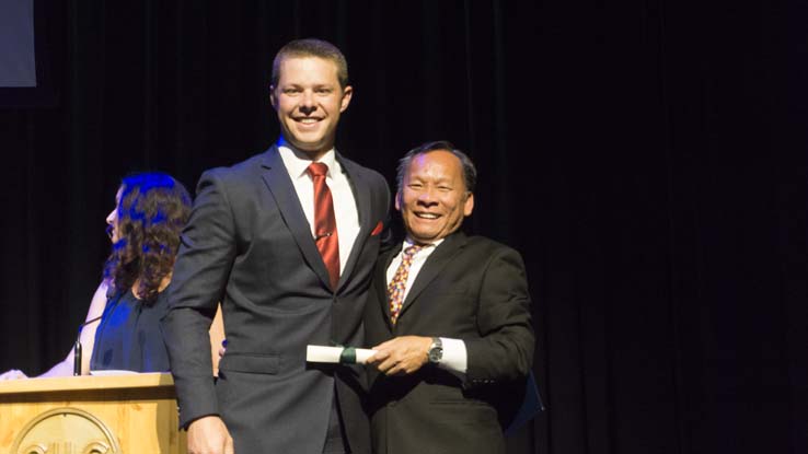 People at the Paramedic Graduation