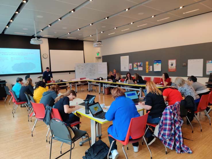 People enjoying the ASL Educator's Conference