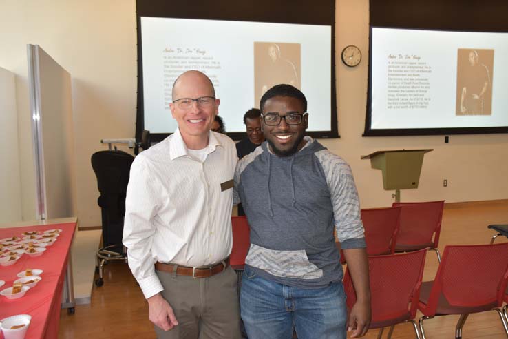 People attending the closing reception