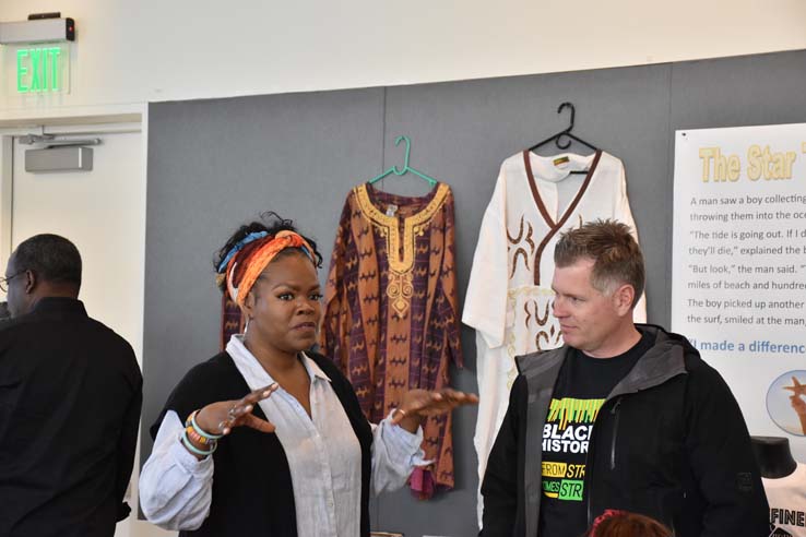 People attending the closing reception