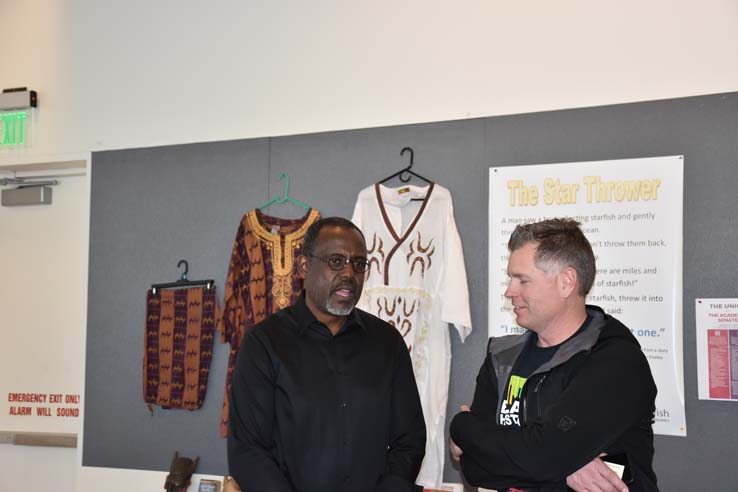 People attending the closing reception