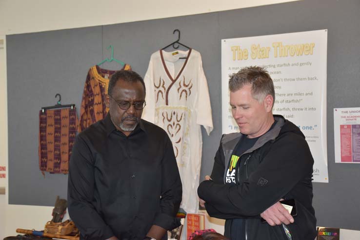 People attending the closing reception