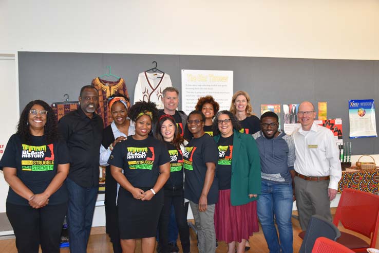 People attending the closing reception