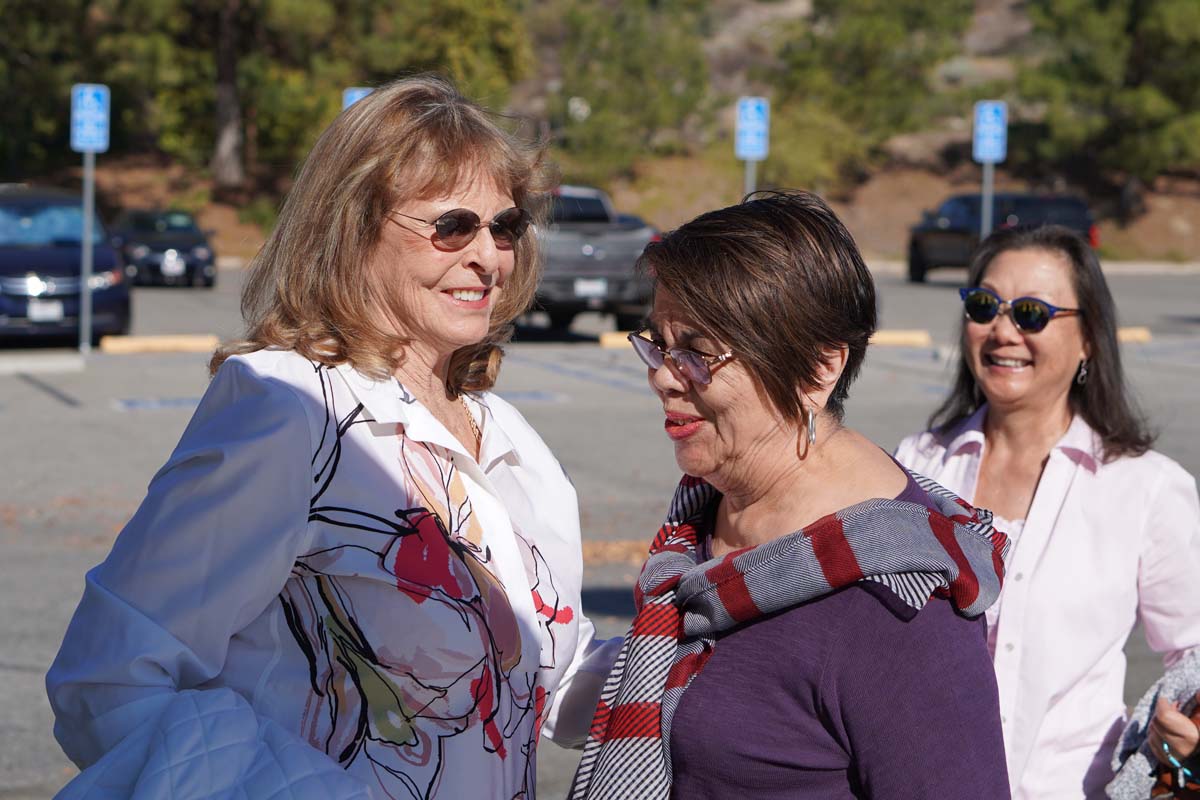 People enjoying the Friends Annual Luncheon