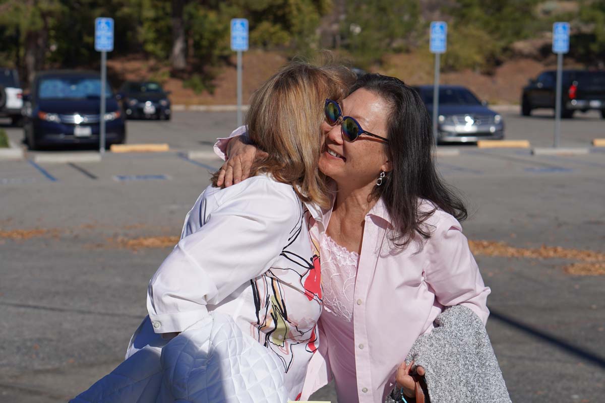 People enjoying the Friends Annual Luncheon