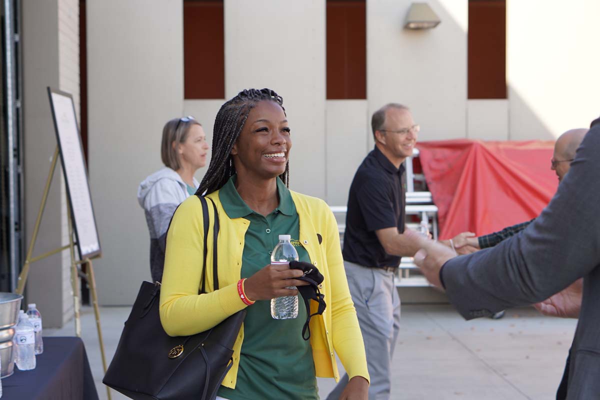 People enjoying the Friends Annual Luncheon