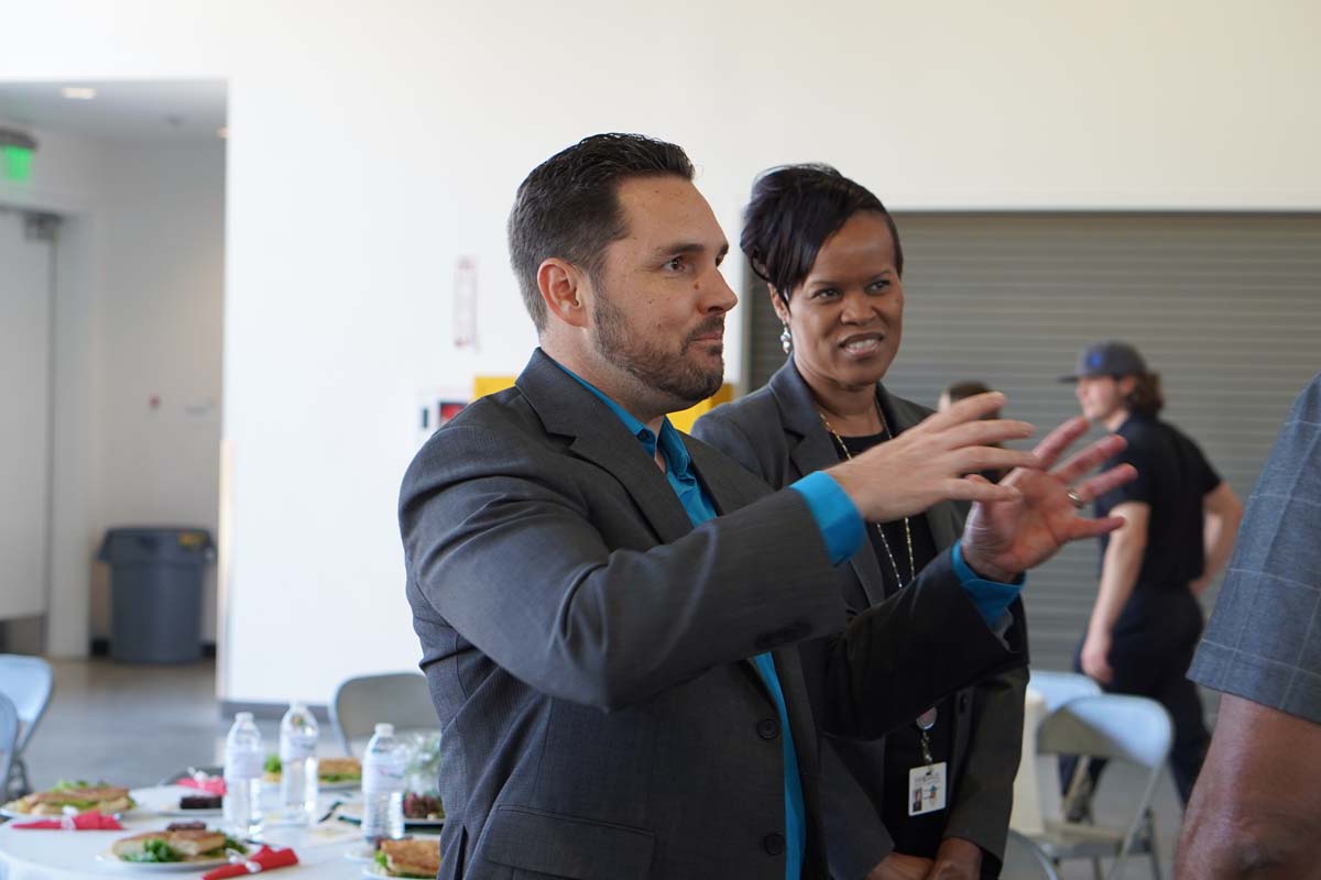 People enjoying the Friends Annual Luncheon