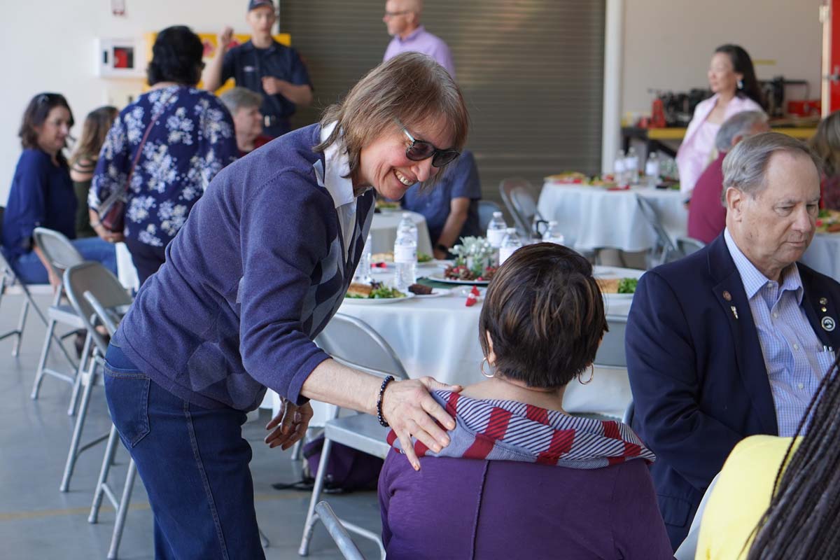 People enjoying the Friends Annual Luncheon
