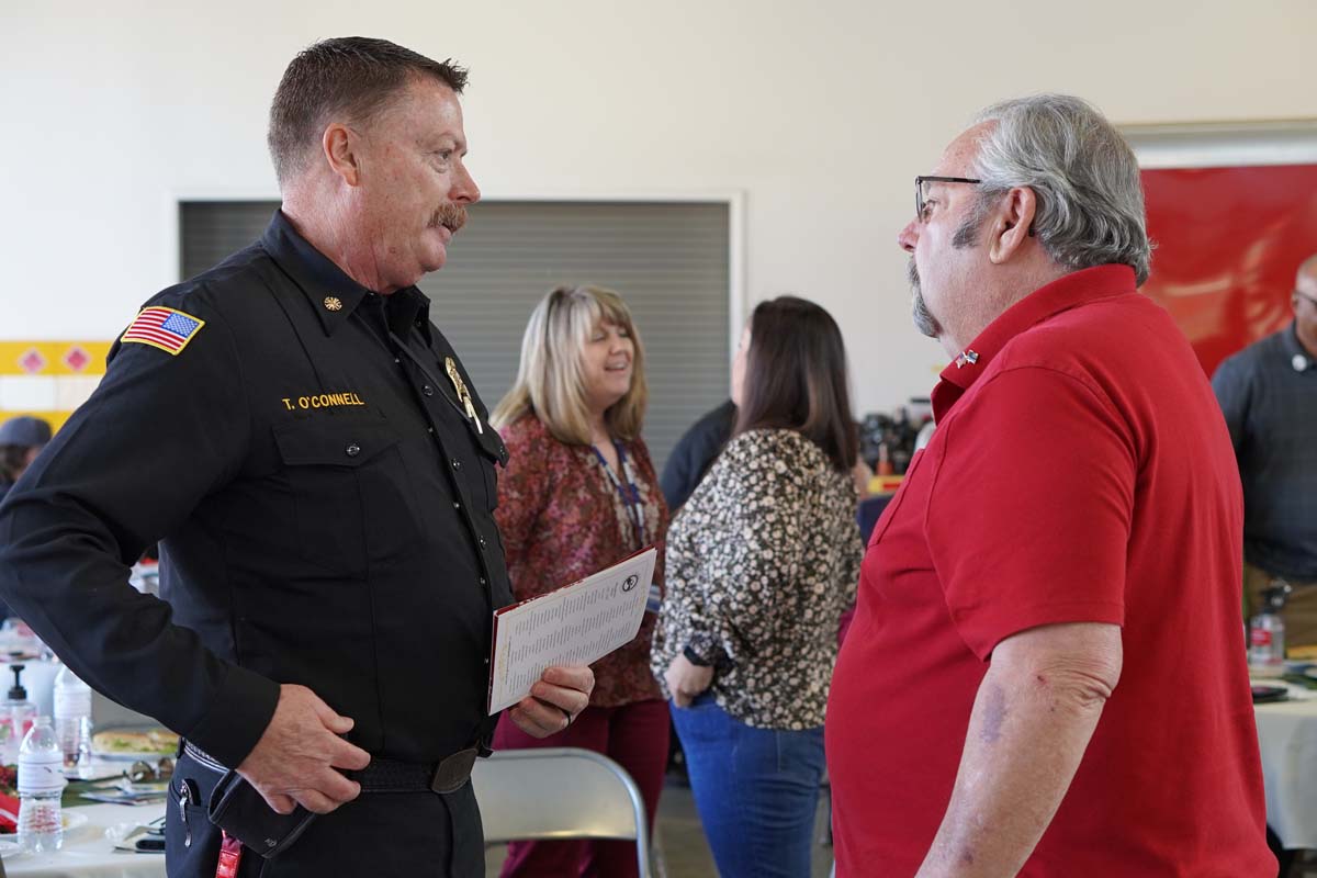 People enjoying the Friends Annual Luncheon
