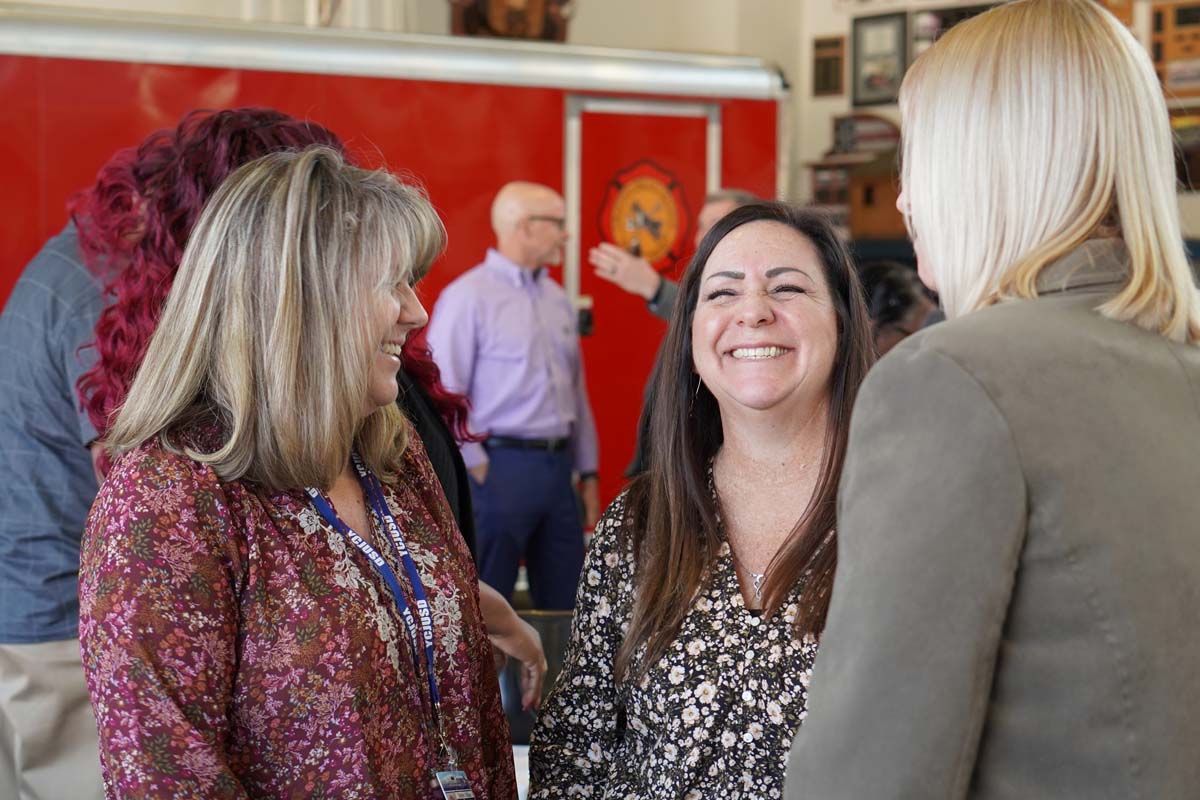 People enjoying the Friends Annual Luncheon