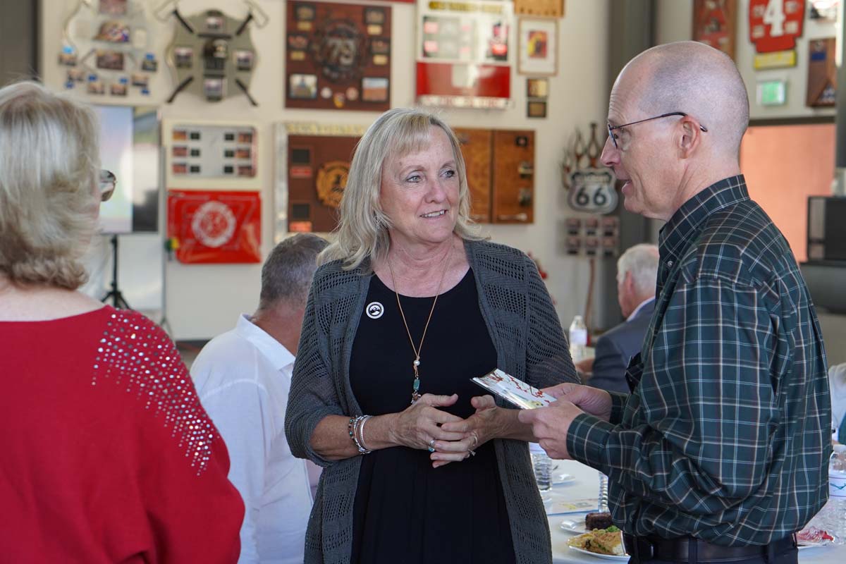 People enjoying the Friends Annual Luncheon