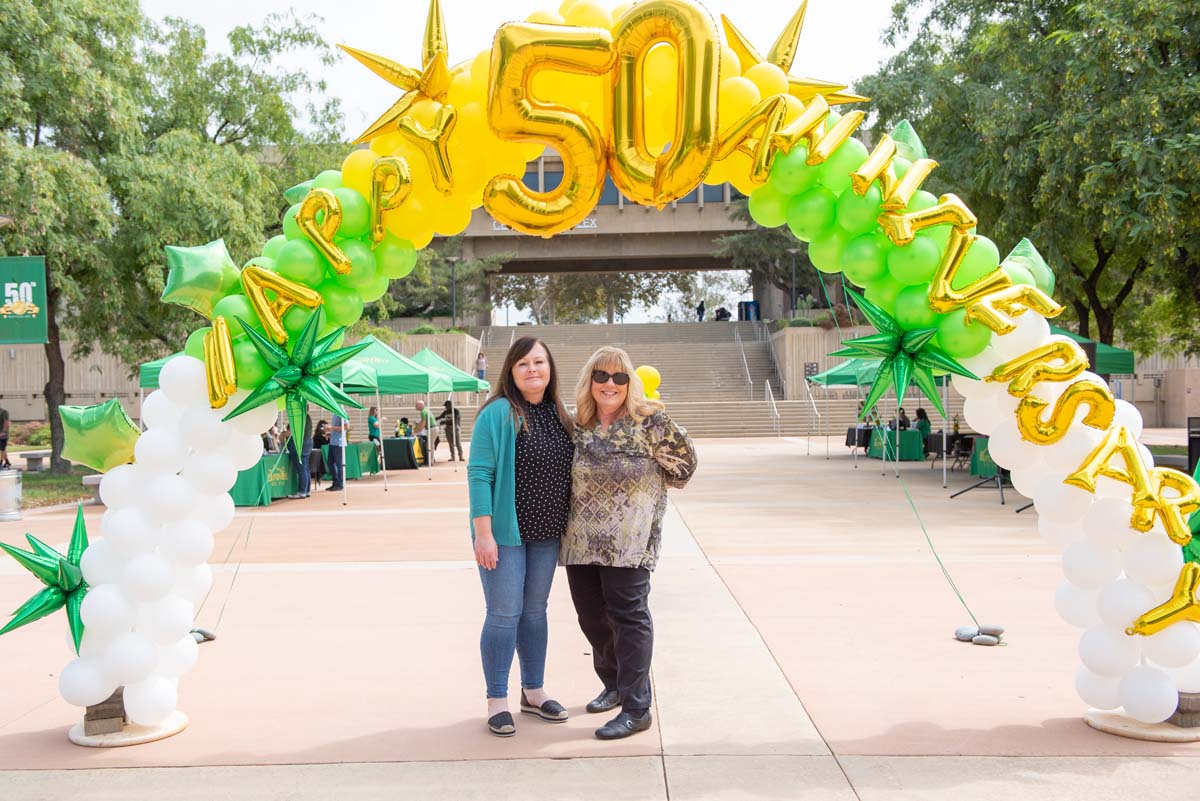 People enjoying the 50th Anniversary Celebration