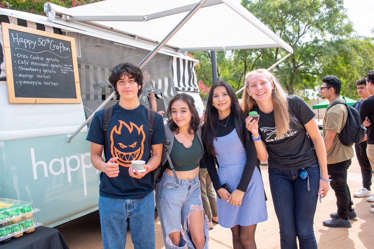 People enjoying the 50th Anniversary Celebration